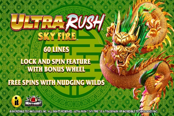 Game image: Ultra Rush Sky Fire by Incredible Technologies