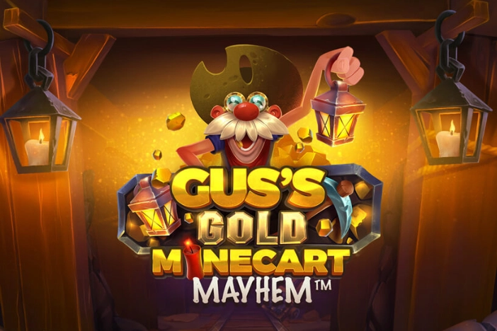 Game image: Gus's Gold: Minecart Mayhem by iSoftBet