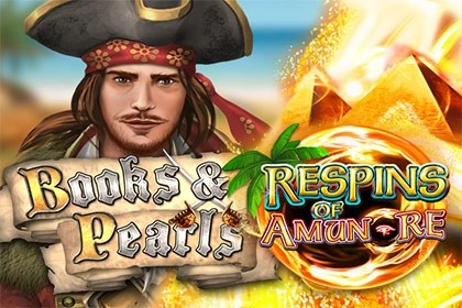 Game image: Books & Pearls Respins of Amun Re by Gamomat