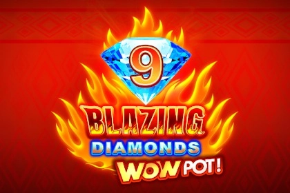 Game image: 9 Blazing Diamonds WOWPOT! by SpinPlay Games