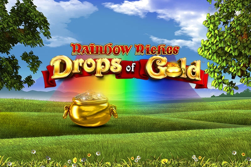 Game image: Rainbow Riches Drops of Gold by Light & Wonder