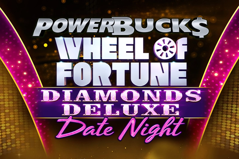 Game image: PowerBucks Wheel of Fortune Diamonds Deluxe Date Night by IGT
