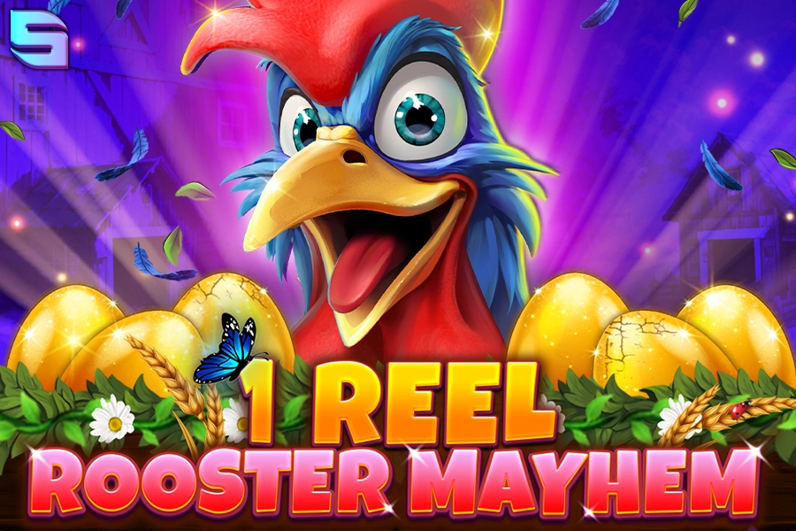 Game image: 1 Reel Rooster Mayhem by Spinomenal