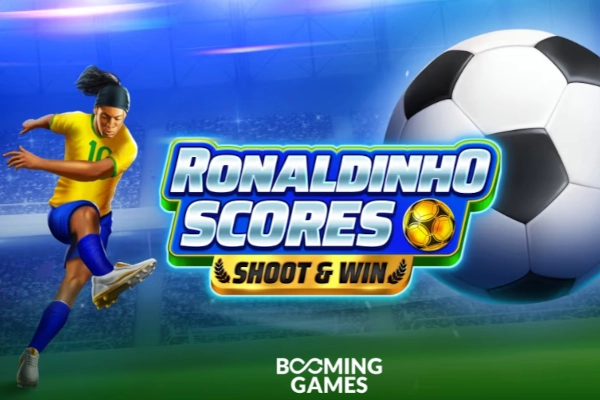 Game image: Ronaldinho Scores Shoot & Win by Booming Games