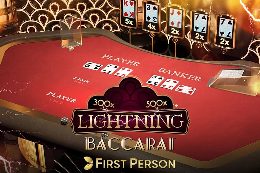 Game image: First Person Lightning Baccarat by Evolution