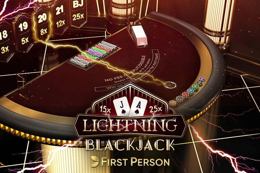 Game image: First Person Lightning Blackjack by Evolution