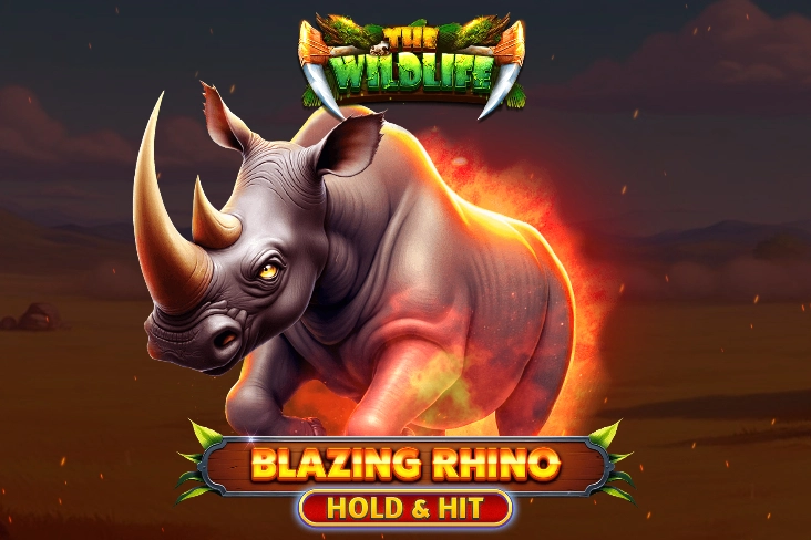 Game image: Blazing Rhino Hold & Hit by Spinomenal