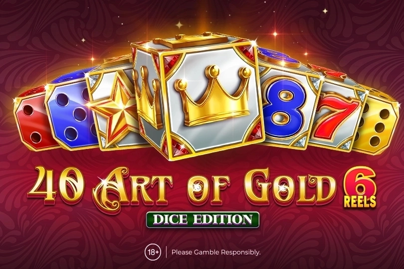 Game image: 40 Art of Gold 6 Reels Dice Edition by Amusnet